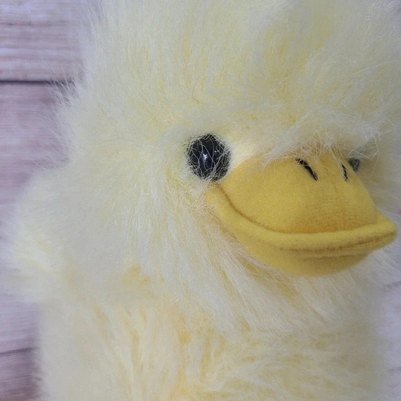 Vintage Wishpets Plush Fluffy Chick Stuffed Animal Toy Yellow 10" 1999 - Picture 4 of 5